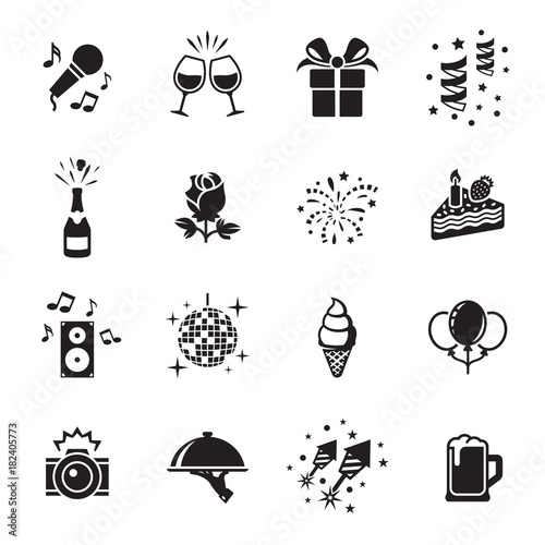 Party and Celebration Icons set