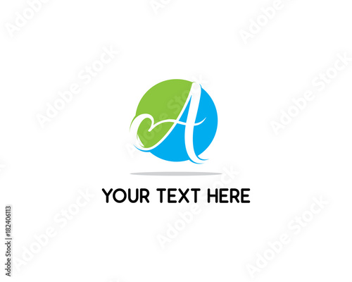initial a logo design