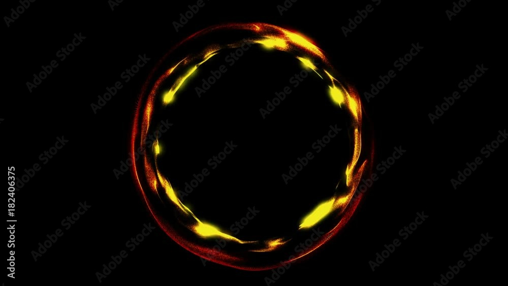 Glowing spiral ring. Abstract digital background. Seamless loop Glowing spiral ring. Abstract digital background. Seamless loop