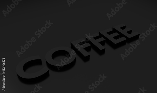 Coffee 3D text 