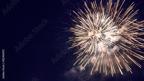 Beautiful fireworks during celebration