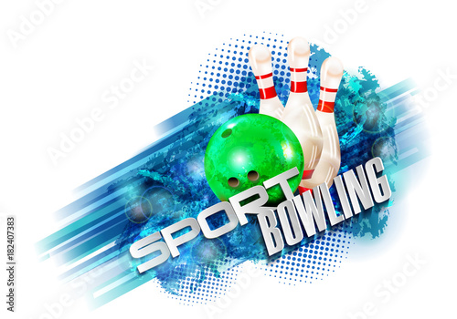 Sample text. bowling ball abstract background