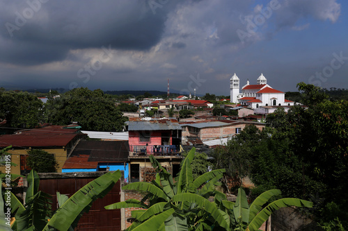 Juayua, El Salvador - A typical Central American Village in Juayua, El Salvador on June, 2015 photo
