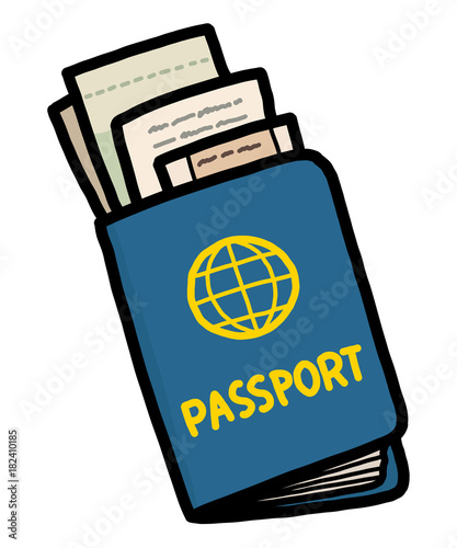 passport / cartoon vector and illustration, hand drawn style, isolated on white background.