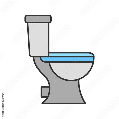 Toilet pan color icon