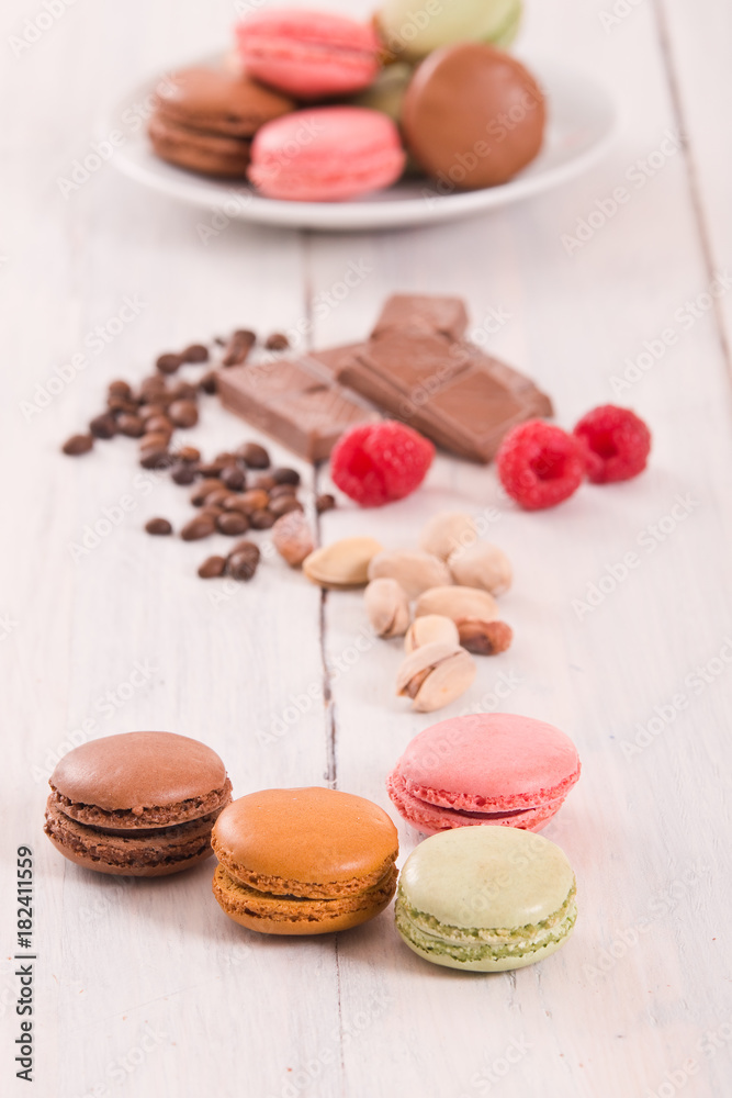 Colorful macarons. Colorful macarons.