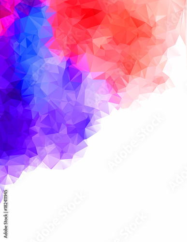 Polygonal colorful pattern of triangles. Geometric gradient background. Triangular design for web, business template, brochure, card, poster, banner design.