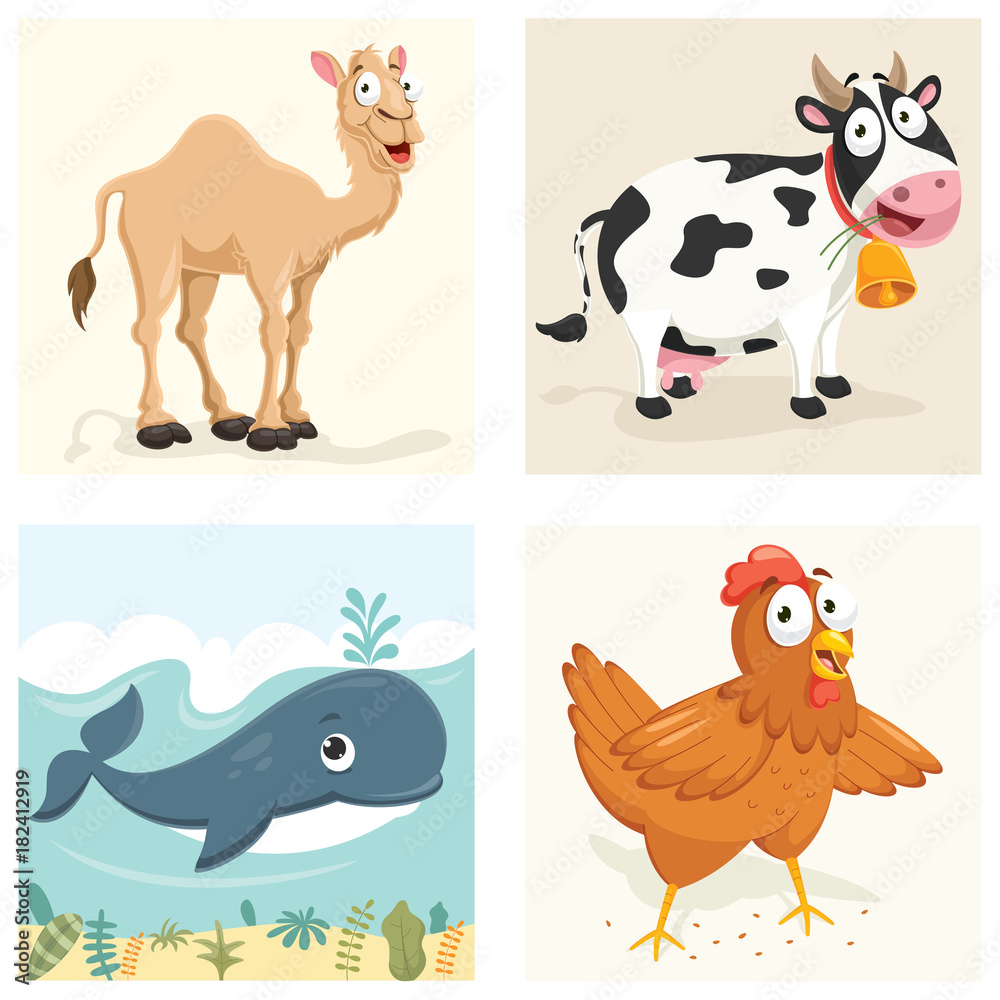 Animals Vector Illustration Set