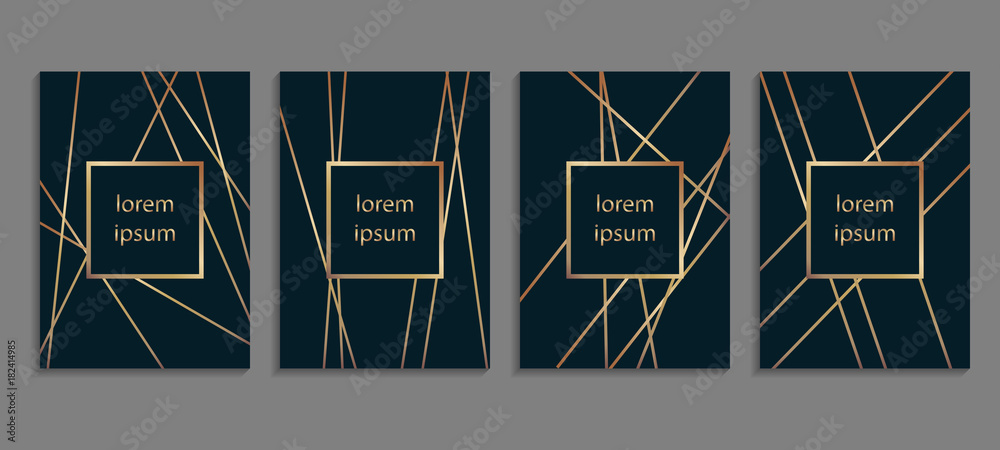 Set of luxury cover templates. Vector cover design for placards, banners, flyers, presentations and cards - obrazy, fototapety, plakaty 