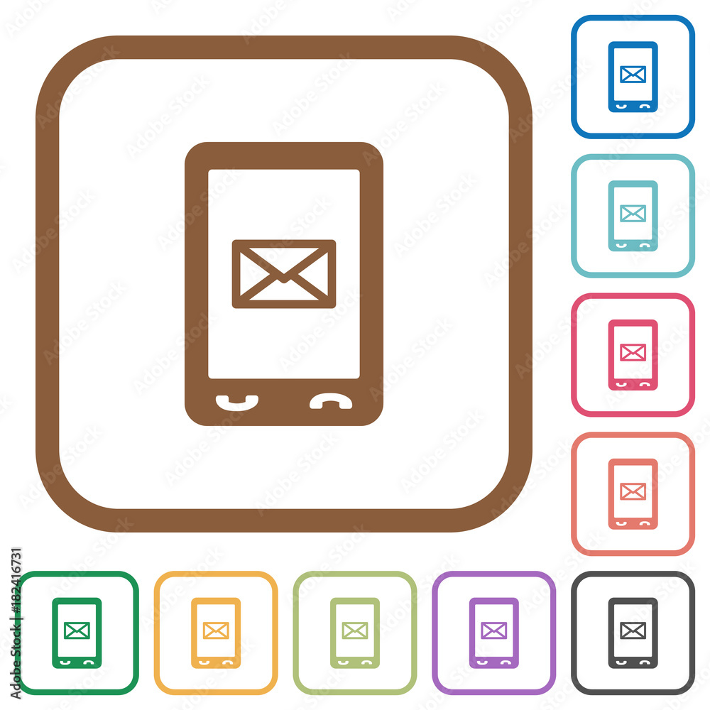 Unread SMS message simple icons