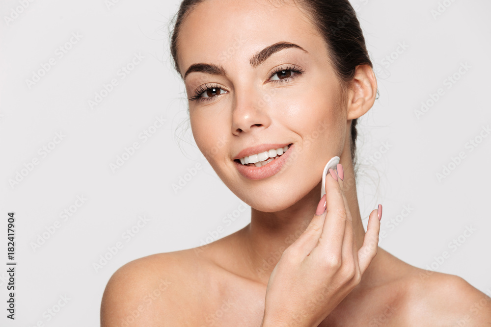 Close up beauty portrait of a happy attractive woman Close up beauty portrait of a happy attractive woman