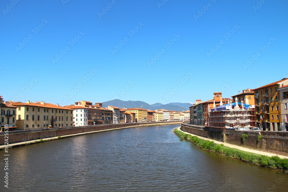 View of the Arno River in Pisa