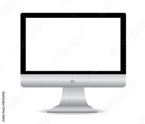 This image is a vector file representing a computer monitor display isolated. Stock vector illustrator