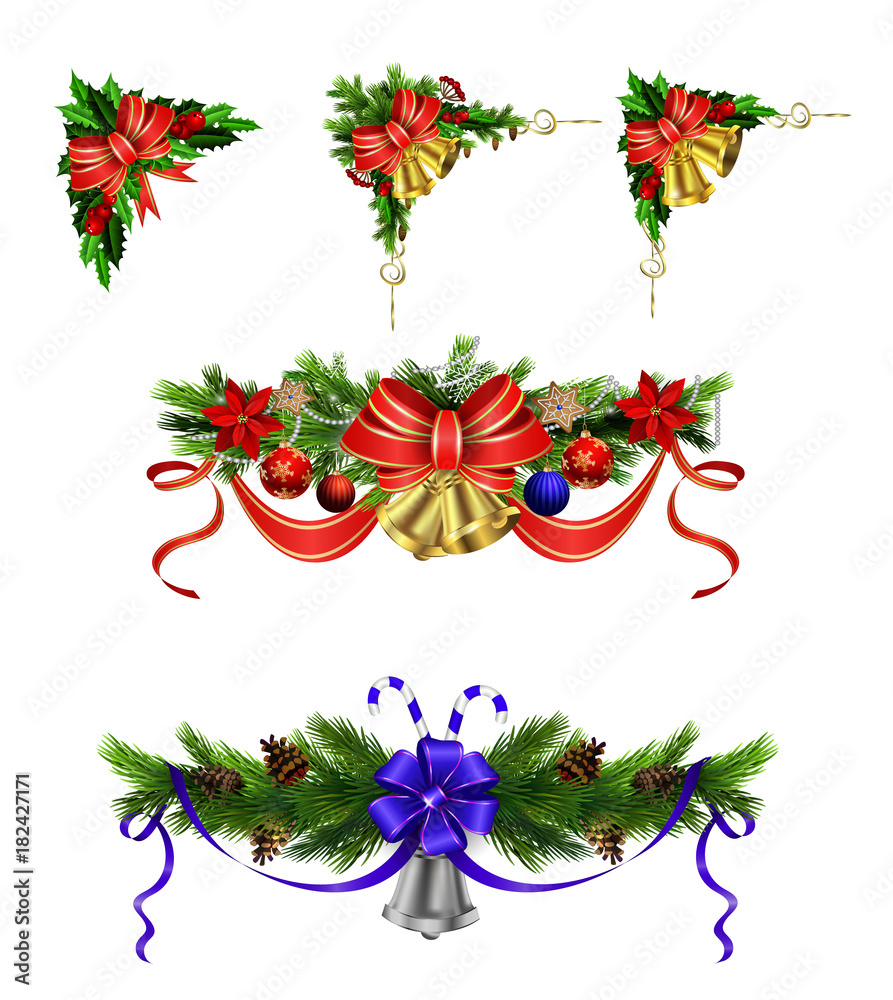 Christmas decoration with bow Christmas decoration with bow