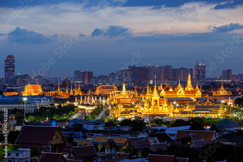 The royal funeral pyre of King Bhumibol Adulyadej's at Sanam Luang, Bangkok, Thailand