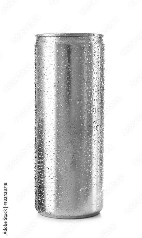 Aluminum can on white background Aluminum can on white background