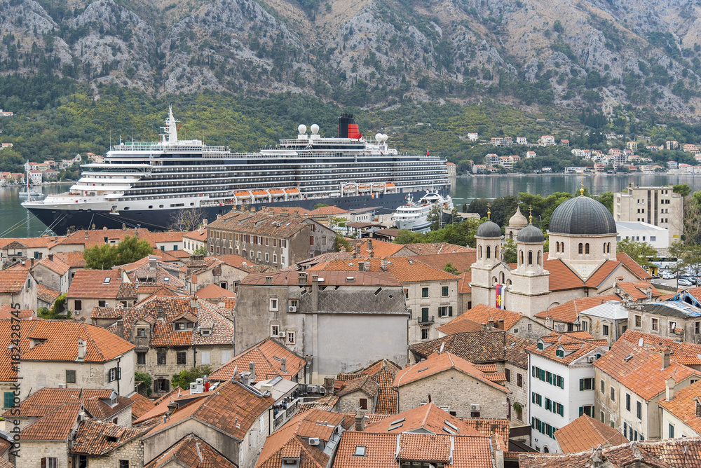 Montenegro Kotor Rooftops And Port