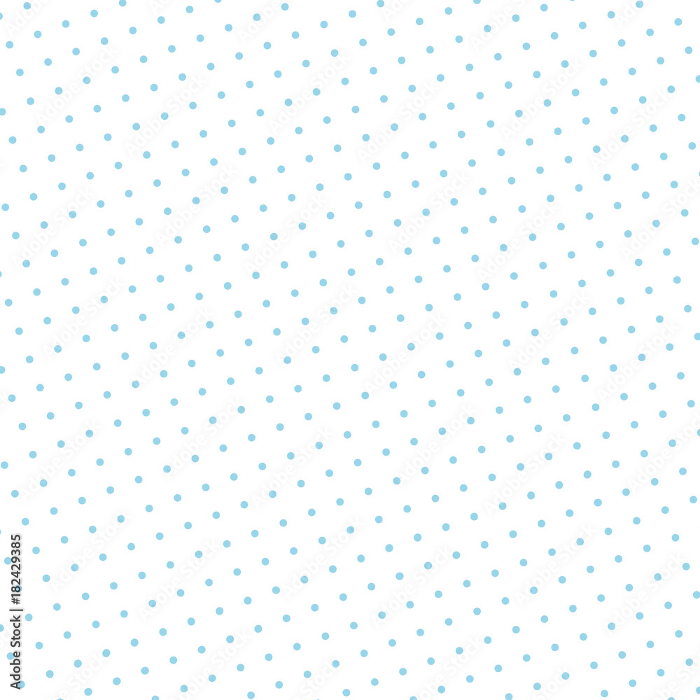 Universal white background in light blue polka dots