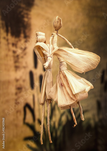 traditional ukrainian doll of corn leaves photo