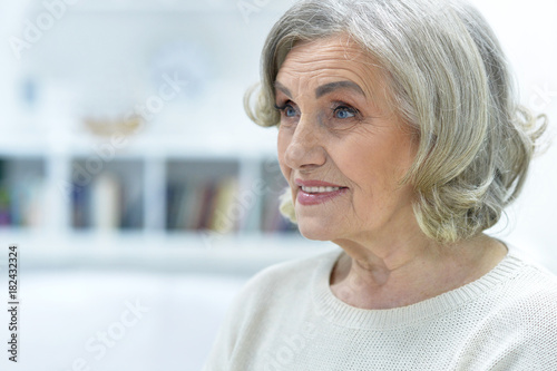 Portrait of beautiful old woman