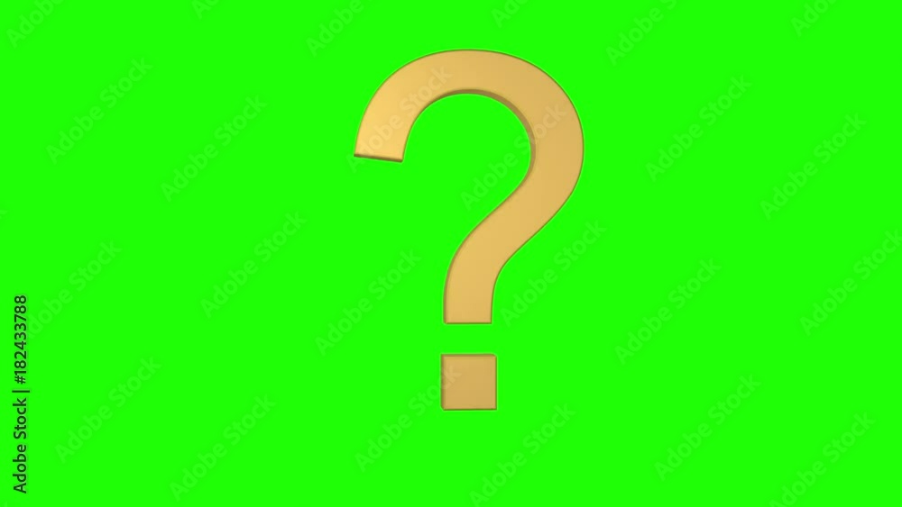 green screen question mark loop rotating ? Stock Video Adobe Stock