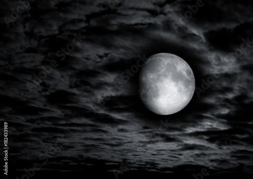The moon in the night sky © marusja2