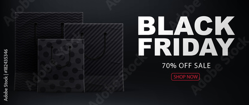 black friday 2017 shopping bags place for text 