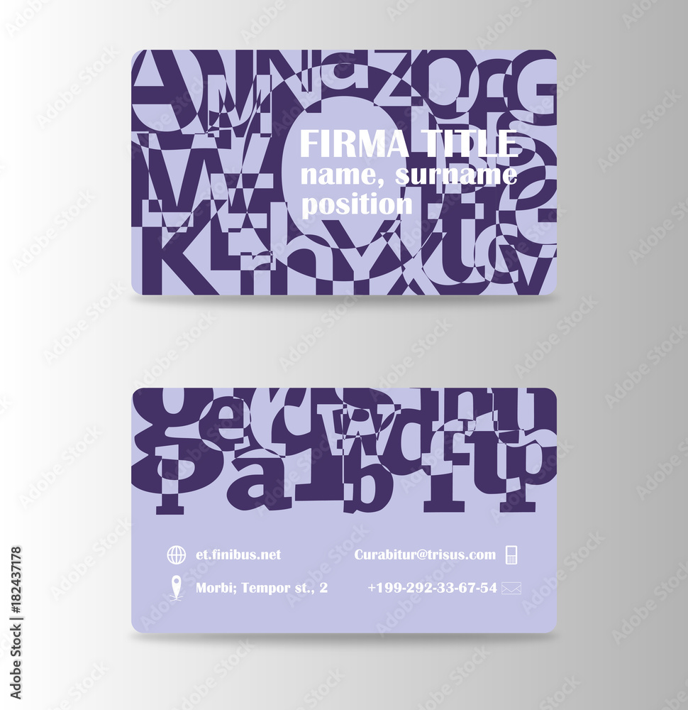 Obraz premium Vector modern creative and trending business card design template in abstract blue shades.