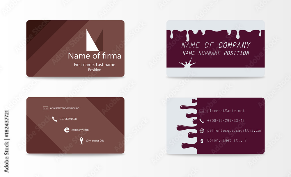 Fototapeta premium Vector modern creative and trending business cards set collection