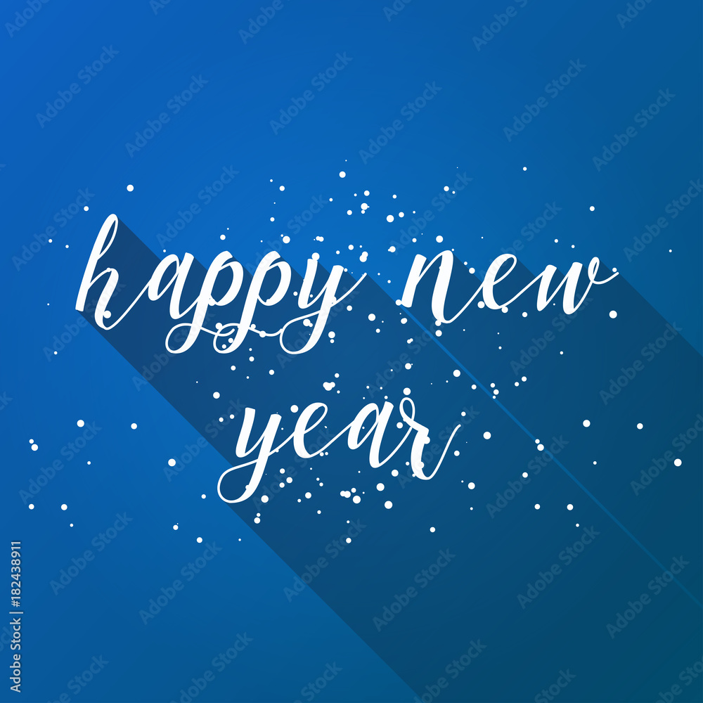 blue vector illustration of new year 2018 background