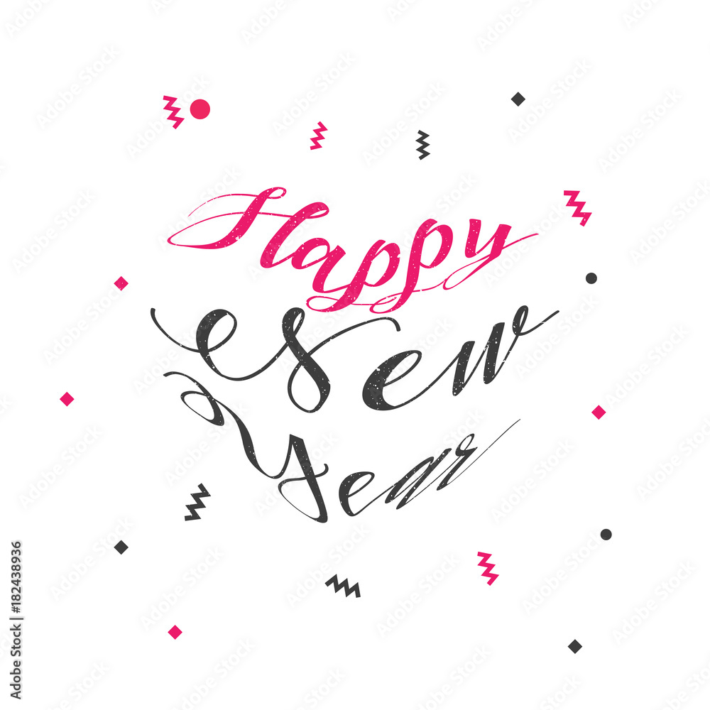 white vector happy new year background