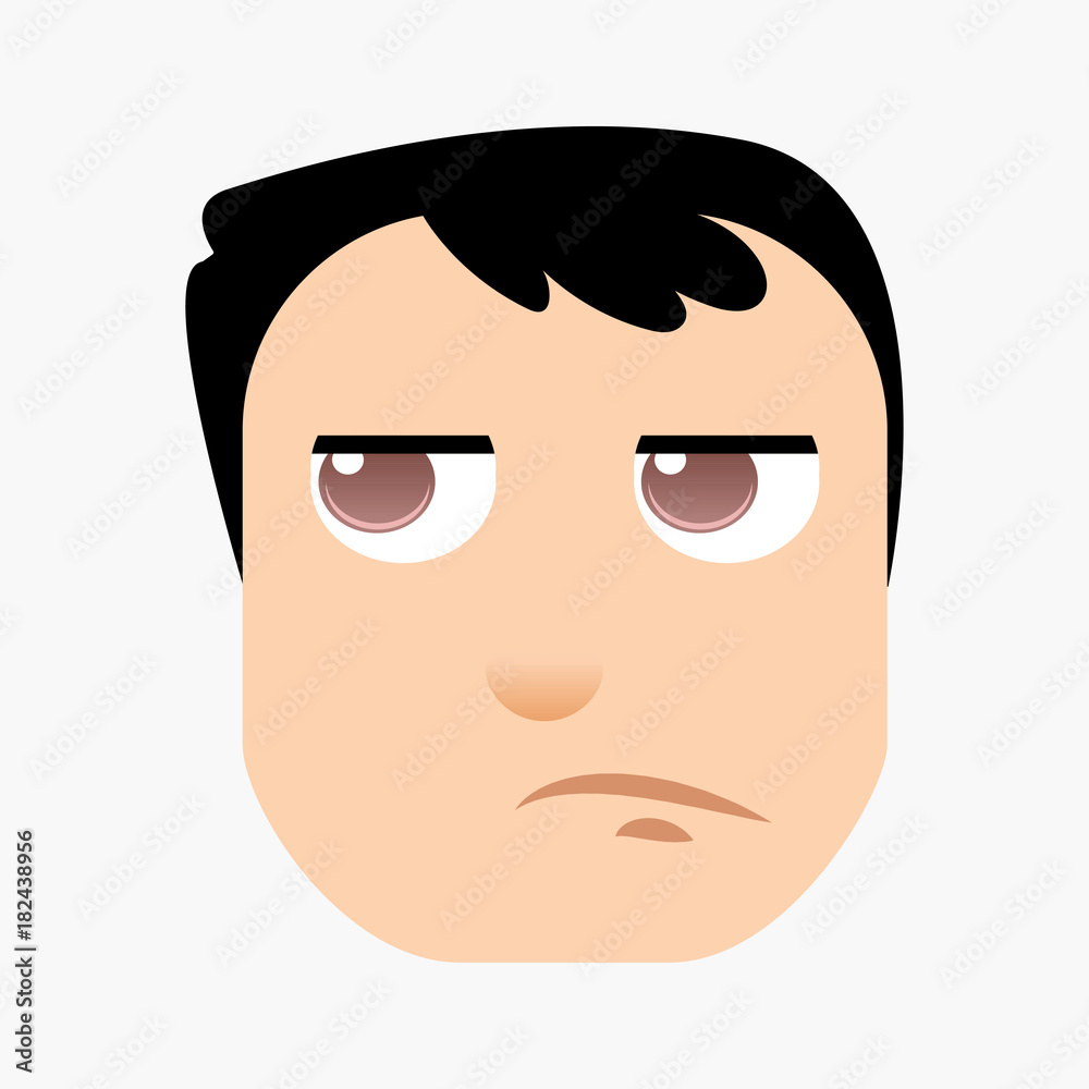 Cute funny boy character on white background Cute funny boy character on white background