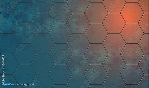 Abstract background with hexagon elements
