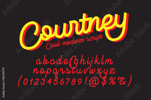 Courtney cool modern script font