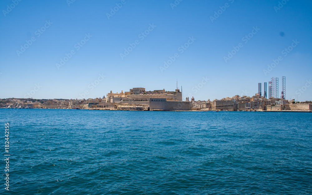 View across Valletta Harbour in Malta