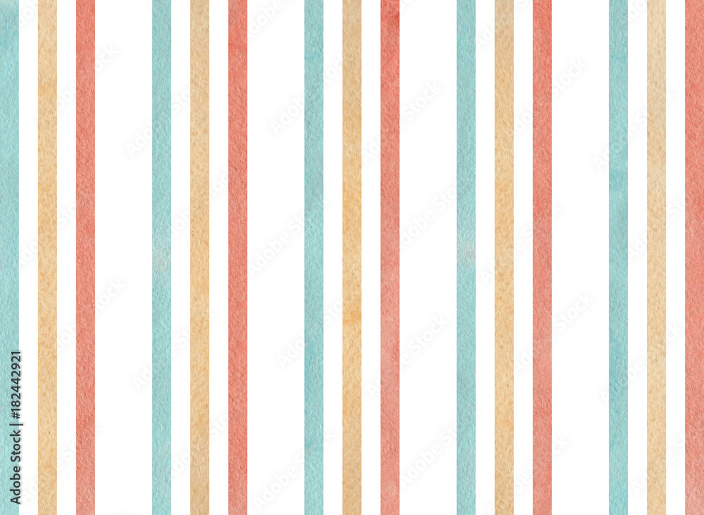 Watercolor striped background. Watercolor striped background.