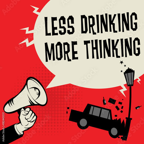 Megaphone Hand concept with car crash