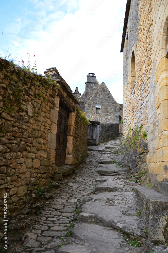 Back alley in the French village of La Roque-Gageac