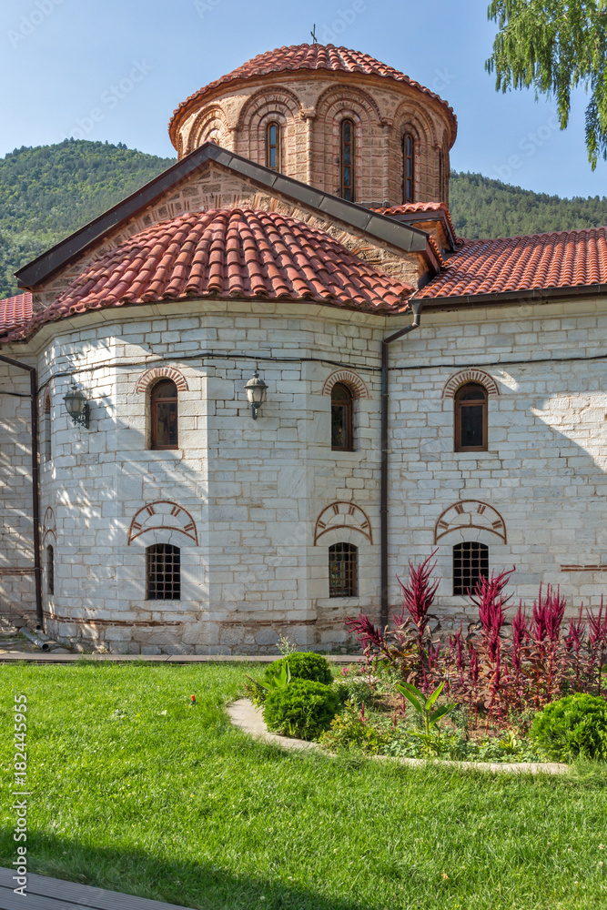 Naklejka premium Old churches in Medieval Bachkovo Monastery, Bulgaria