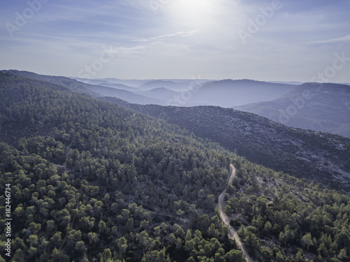 Burma Road, Derekh Burma, in Israel was a makeshift bypass road between Kibbutz Hulda and Jerusalem, landscape cityscape view, places tourism. photo