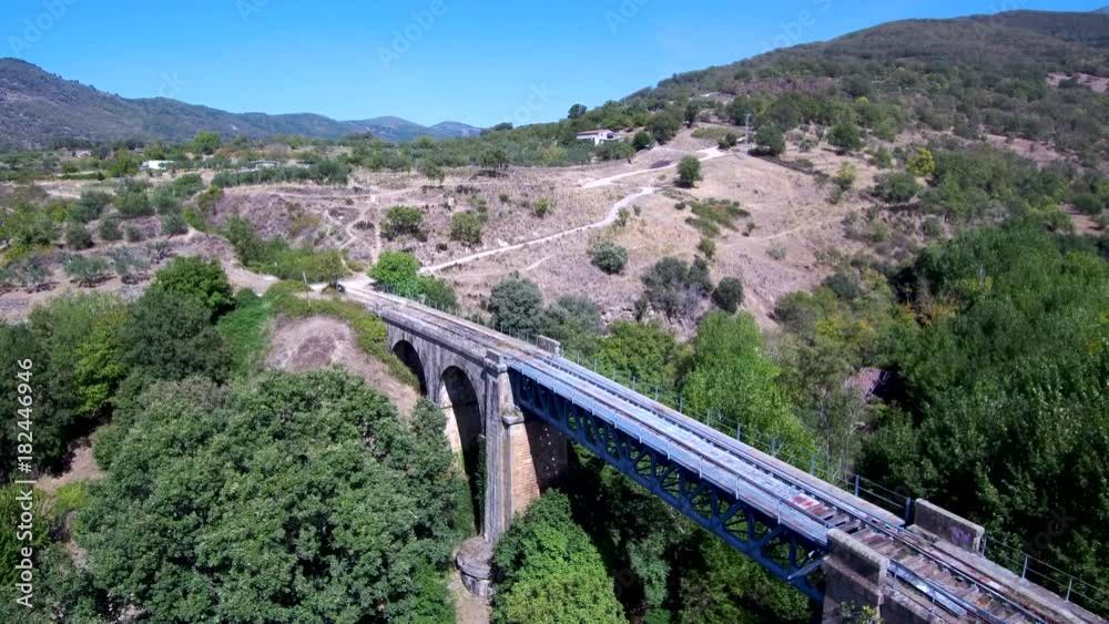 Hervás desde un drone. Pueblo español de la provincia de Cáceres, en Extremadura,España Hervás desde un drone. Pueblo español de la provincia de Cáceres, en Extremadura,España