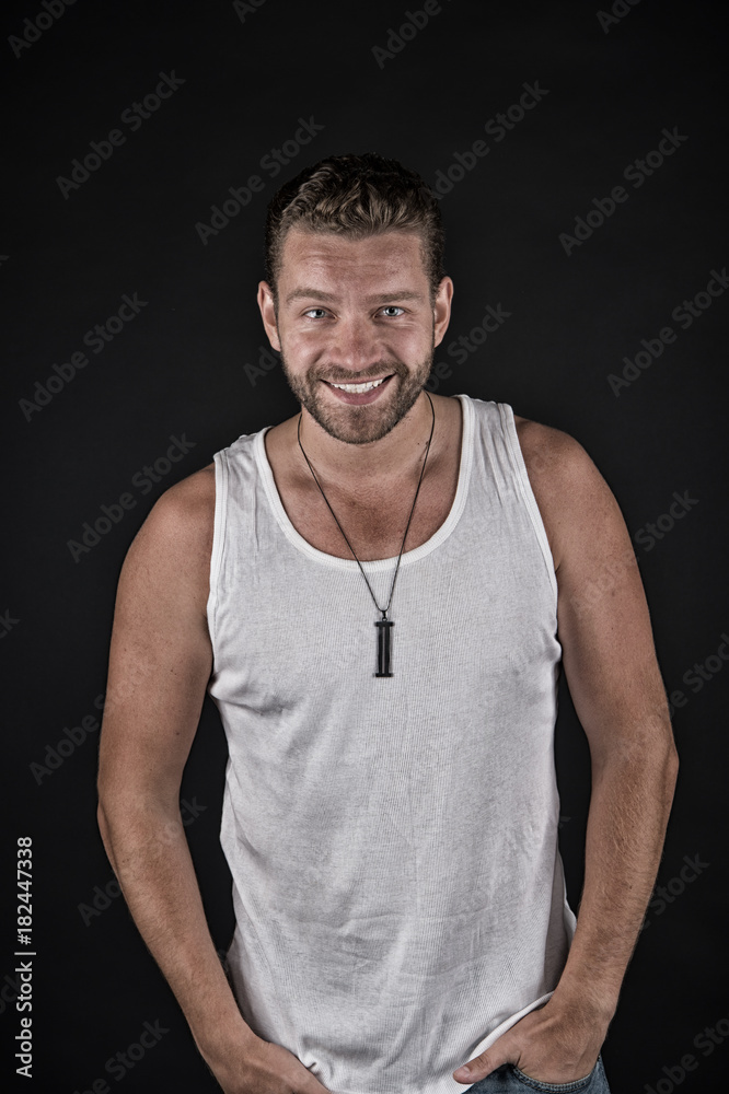 Handsome mucho guy in vest. Handsome mucho guy in vest.