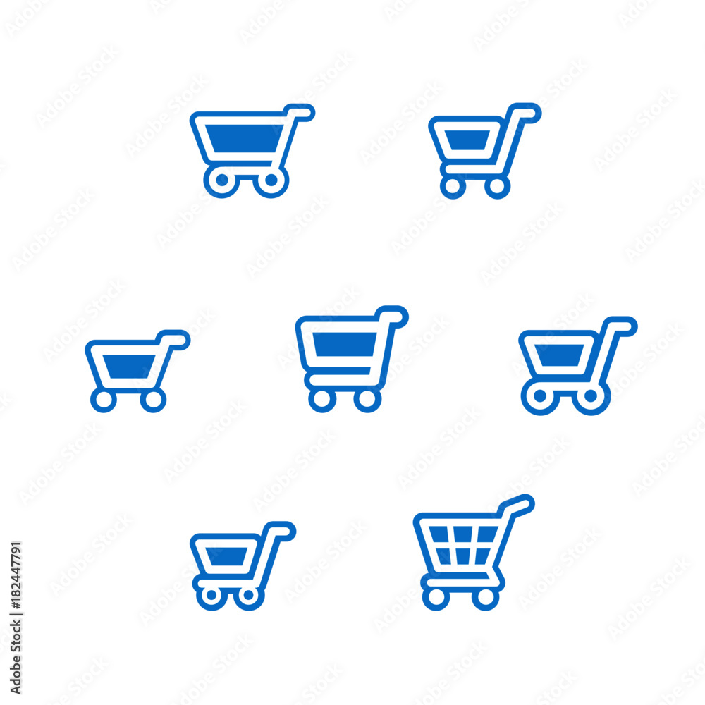 Set of shopping cart icons Set of shopping cart icons