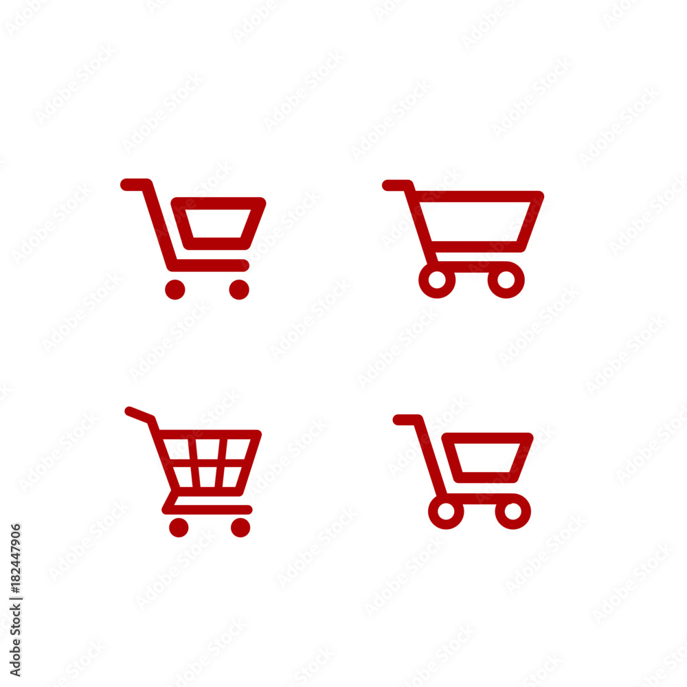 Set of shopping cart icons Set of shopping cart icons