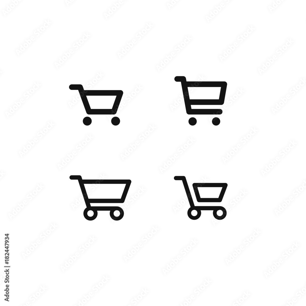 Set of shopping cart icons Set of shopping cart icons