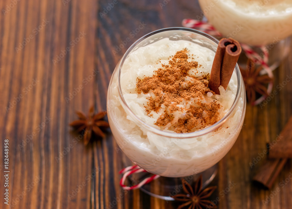 Traditional Rice Pudding With Cinnamon Traditional Rice Pudding With Cinnamon