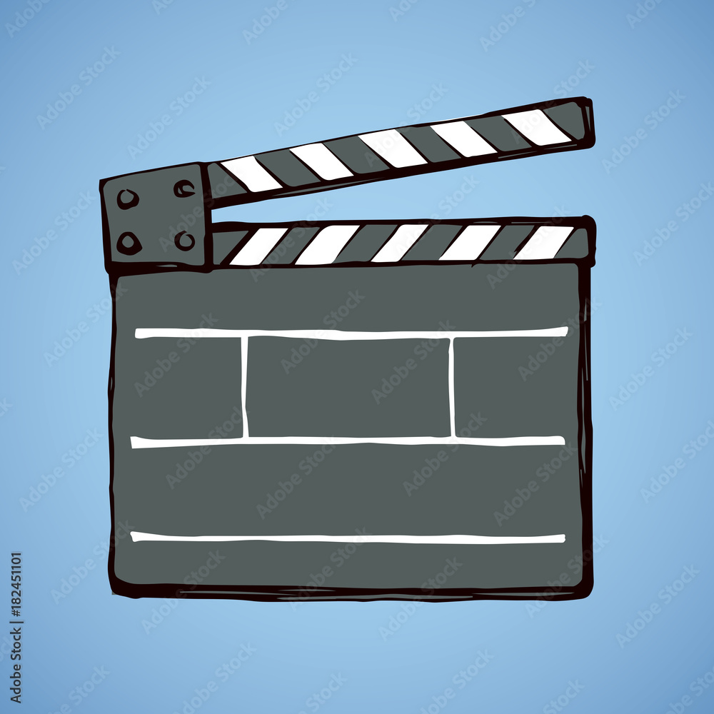 Fototapeta premium Clapper board. Vector drawing