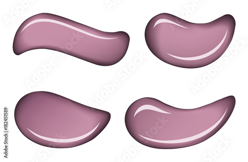 White skin cosmetic cream vector drops