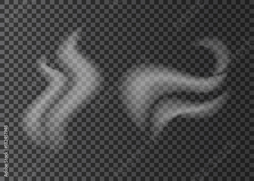  White steam  from a cup of coffee or. tea.