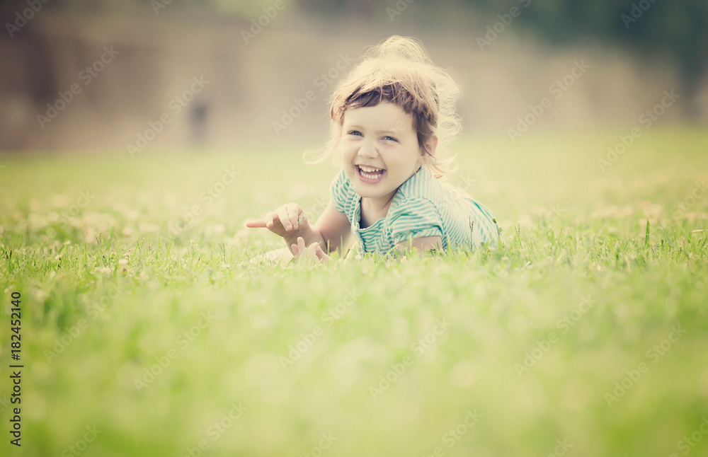 Fototapeta premium happy three year old child